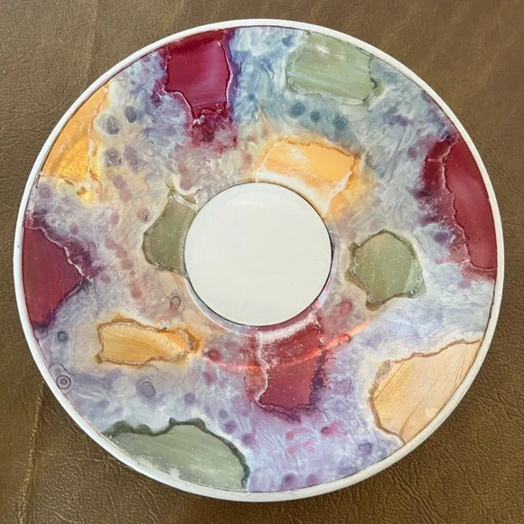 Set of Four Saucers or Trinket Dishes Handpainted - Picture 2 of 10